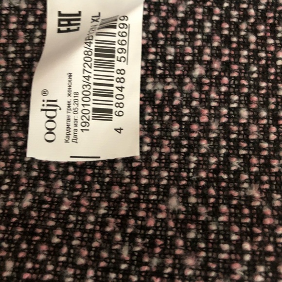 Oodji brand tweed long cardigan pink gray specks. - Picture 5 of 8